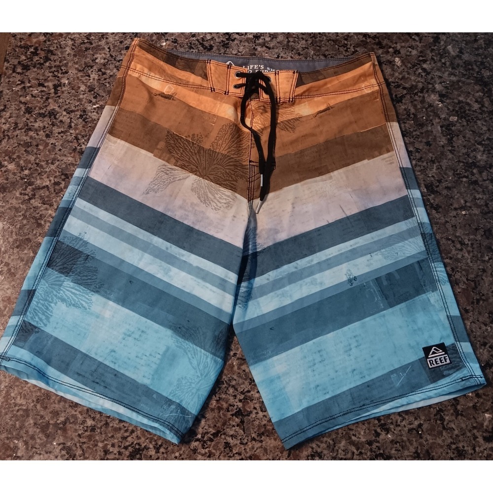 REEF Board Shorts Quick Dry Swim Surf Trunks Size 32" Waist